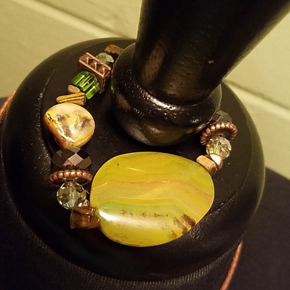 3pc natural stone and pearl set - Picture 3 of 7